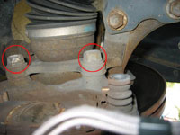 Caliper mounting bracket bolts