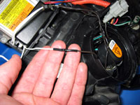 Spliced and heat shrunk wiring